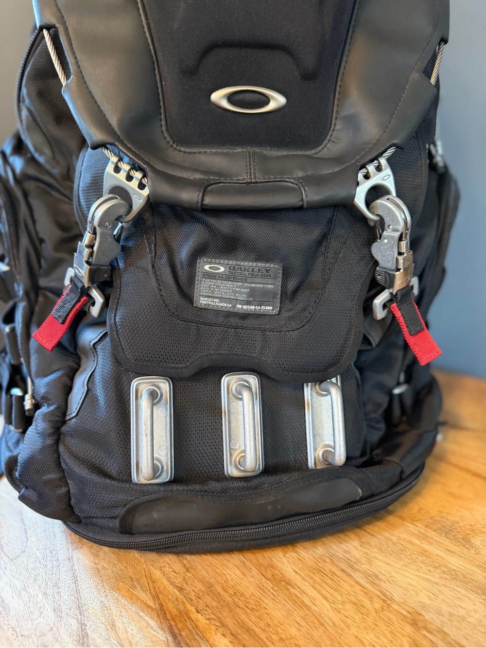 Oakley Black Tactical Backpack with Silver Hardware - Picture 5 of 14
